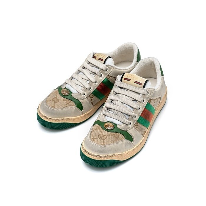 구찌 스크리너 여성 레더 스니커즈 570443 9Y920 9666 - Gucci