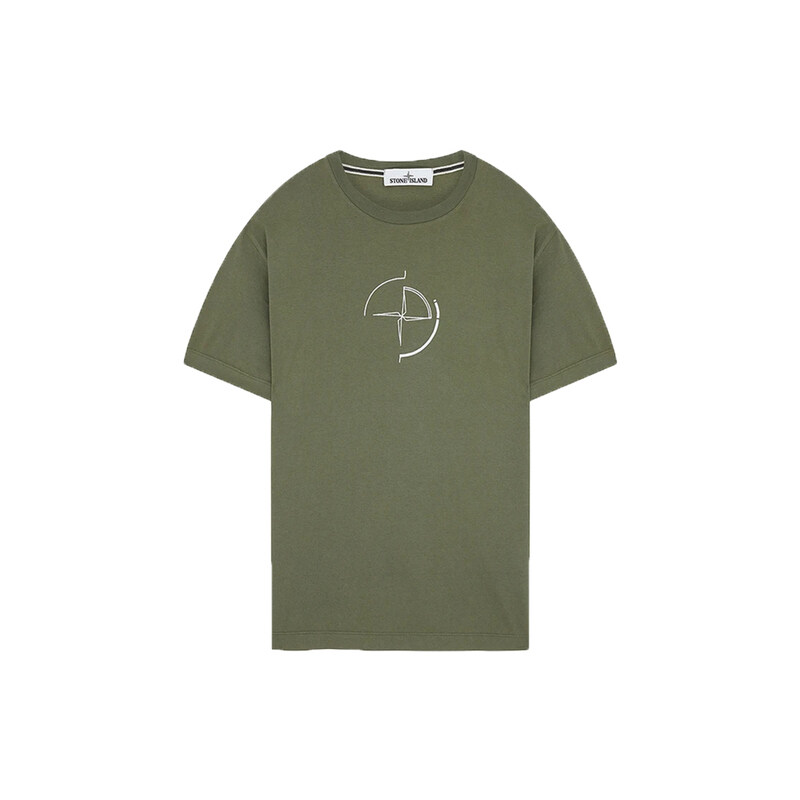 15주년 백 레터링 반팔 티셔츠 카키 72152NS89 V0058 - Stone Island