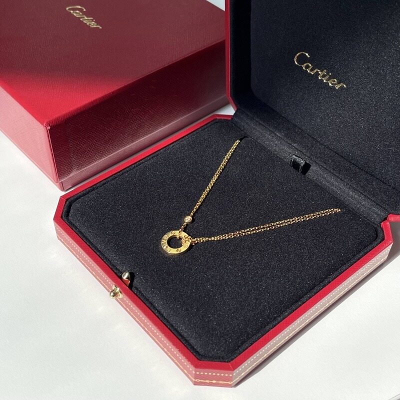 [더럭스] 까르띠에 LOVE 러브 펜던트 네크리스 로즈골드 B7224509 - Cartier
