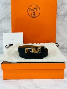 에르메스 켈리 누아 골드 앱송 18mm 벨트  썸네일 2