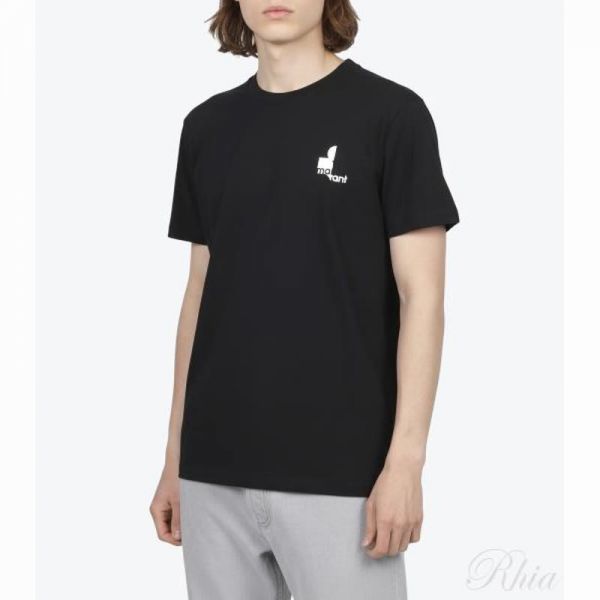 이자벨마랑 자페르 TS0047HA B1N21H 01BK 로고 반팔 티셔츠 - Isabel Marant