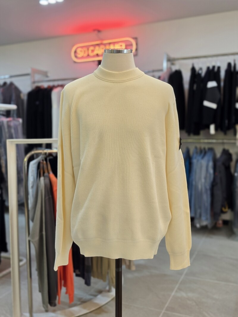 스톤아일랜드 26FW 소프트 오가닉 코튼 스웨터 화이트 남성 니트 L2S15 5100154 S00D8 V0093 - Stone Island