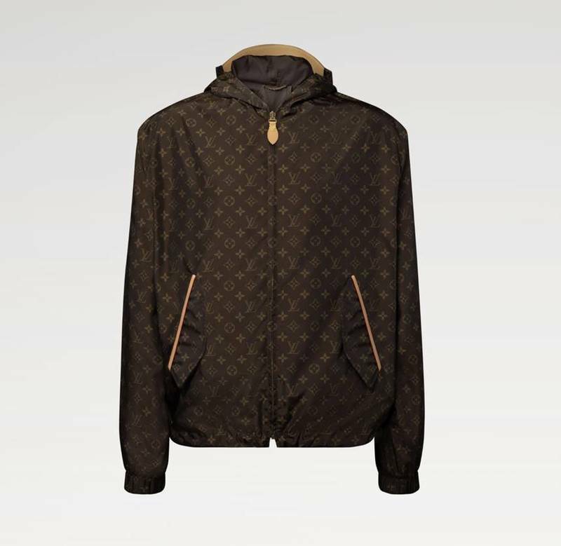 [백화점 풀셋] 루이비통 남자 실크 테크 후드 집업 브라운 윈드브레이커 바람막이 L1AKO9U - Louis Vuitton
