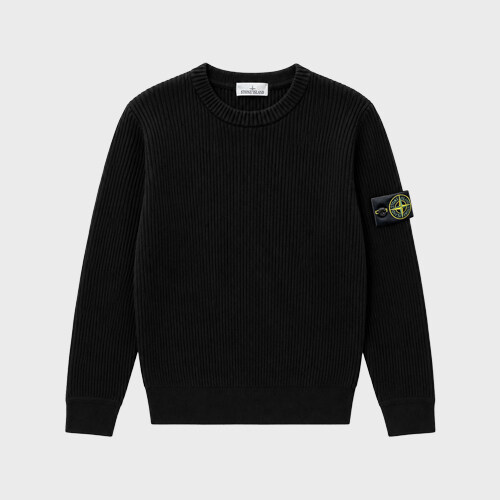 [스톤아일랜드] 26FW 와펜패치 울 스웨터 니트 블랙 남성 니트 L2S155100053 S00C2 V0029 / TFS - Stone Island