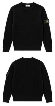 [스톤아일랜드] 26FW 와펜패치 울 스웨터 니트 블랙 남성 니트 L2S155100053 S00C2 V0029 / TFS 썸네일 3