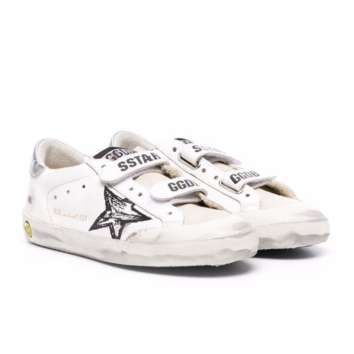 골든구스 키즈 올드스쿨 벨크로 스니커즈 GYF0024 F001979 10602 - Golden Goose