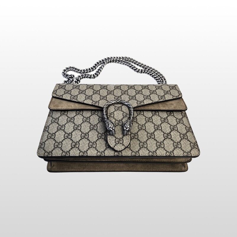 구찌 베이지 400249 디오니소스 GG 수프림 미디움 체인 숄더백 - Gucci