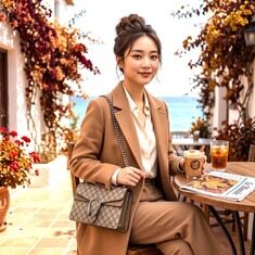 구찌 베이지 400249 디오니소스 GG 수프림 미디움 체인 숄더백 썸네일 8