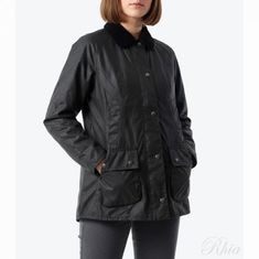 바버 26SS 비드넬 왁스 자켓 블랙 LWX0667 BK11 썸네일 1