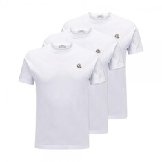 몽클레어 26SS 로고 패치 3PACK 반팔 티셔츠 화이트 8C000 32 829H8 001 썸네일 1