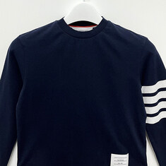 더팩토리 26FW 톰브라운 여성 사선 완장 4바 긴팔티 / 네이비 (FJS103G 07862 415) 썸네일 2