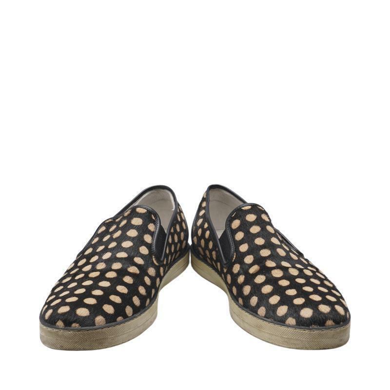(255mm) 블랙 베이지 도트 슬립온 - Bottega Veneta