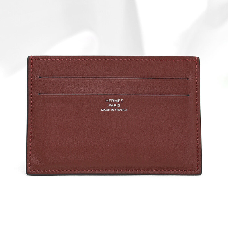 Hermes(에르메스) H084827CKAB 루즈 아쉬 카프스킨 시티즌 트윌 카드홀더 - Hermes