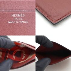 Hermes(에르메스) H084827CKAB 루즈 아쉬 카프스킨 시티즌 트윌 카드홀더 썸네일 5