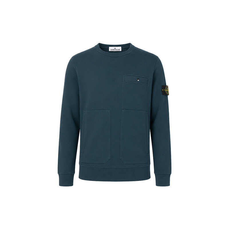 15주년 와펜 패치 3포켓 크루넥 맨투맨 다크블루 721561759 V0028 - Stone Island