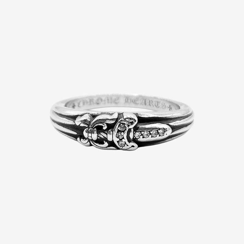 [어포드] [19] 크롬하츠 베이비 대거 링 반지 파베 다이아 C0PYDBWQ - Chrome Hearts