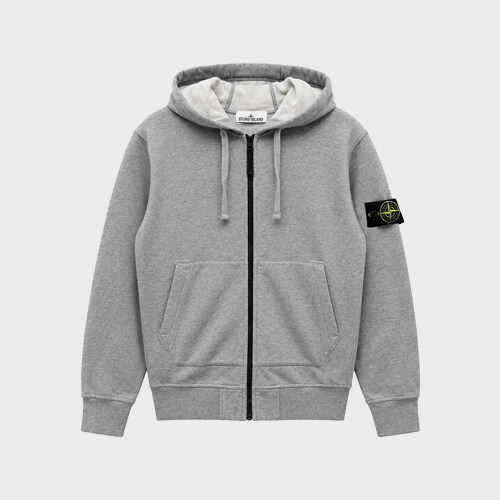 [스톤아일랜드] 26FW 와펜패치 후드 집업 그레이 남성 자켓 L2S156100061 S0M51 V0M64 / TTA - Stone Island