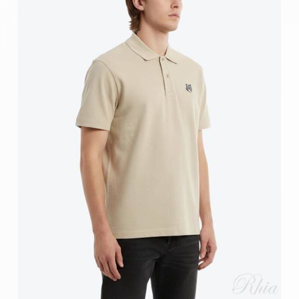메종키츠네 26SS 그레이 폭스 헤드 컴포트 폴로 PM00210KP0001 0450 티셔츠 - Maison Kitsune