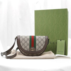 Gucci(구찌) 757309 GG 수프림 캔버스 WEB 금장 오피디아 스몰 숄더백 썸네일 1