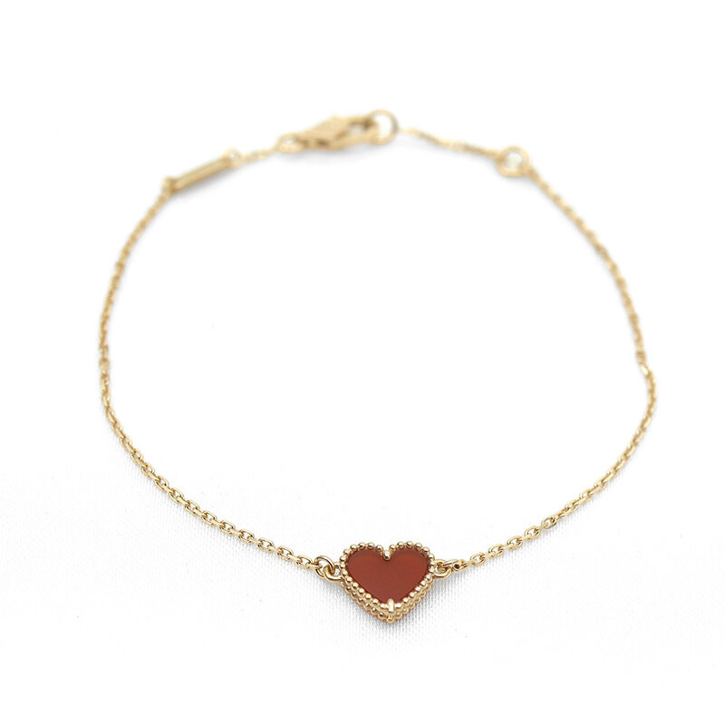 Van Cleef&Arpels(반클리프앤아펠) VCARN59L00 18K 옐로우 골드 커넬리언 스위트 하트 팔찌 - Van Cleef & Arpels