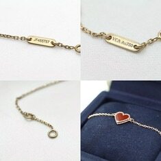 Van Cleef&Arpels(반클리프앤아펠) VCARN59L00 18K 옐로우 골드 커넬리언 스위트 하트 팔찌 썸네일 5
