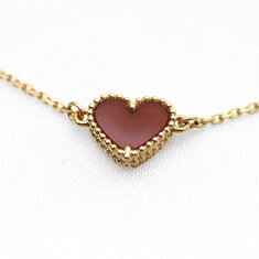 Van Cleef&Arpels(반클리프앤아펠) VCARN59L00 18K 옐로우 골드 커넬리언 스위트 하트 팔찌 썸네일 3
