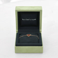Van Cleef&Arpels(반클리프앤아펠) VCARN59L00 18K 옐로우 골드 커넬리언 스위트 하트 팔찌 썸네일 1