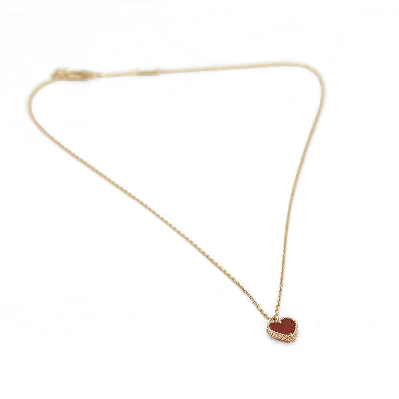 Van Cleef&Arpels(반클리프앤아펠) VCARN59N00 18K 옐로우 골드 커넬리언 스위트 하트 목걸이 - Van Cleef & Arpels