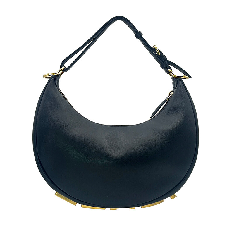 펜디 8BR798 그라피 스몰 호보 숄더백 블랙 - Fendi