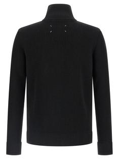 오늘출고 Maison Margiela 백 스티치 울 블랜드 집업 가디건 썸네일 2