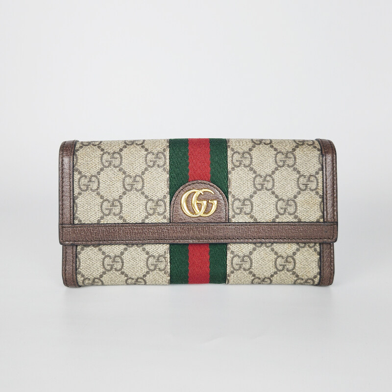 구찌 브라운 오피디아 523153 여성 장지갑 716602103 - Gucci