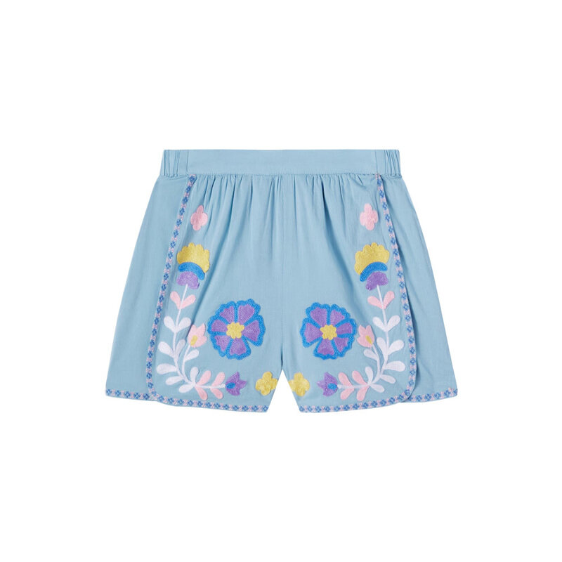 키즈 마이웬 MAIWEN 플라워 엠보 숏츠 스톤블루 26S_S0066 MAIWEN STBLU - Louise Misha
