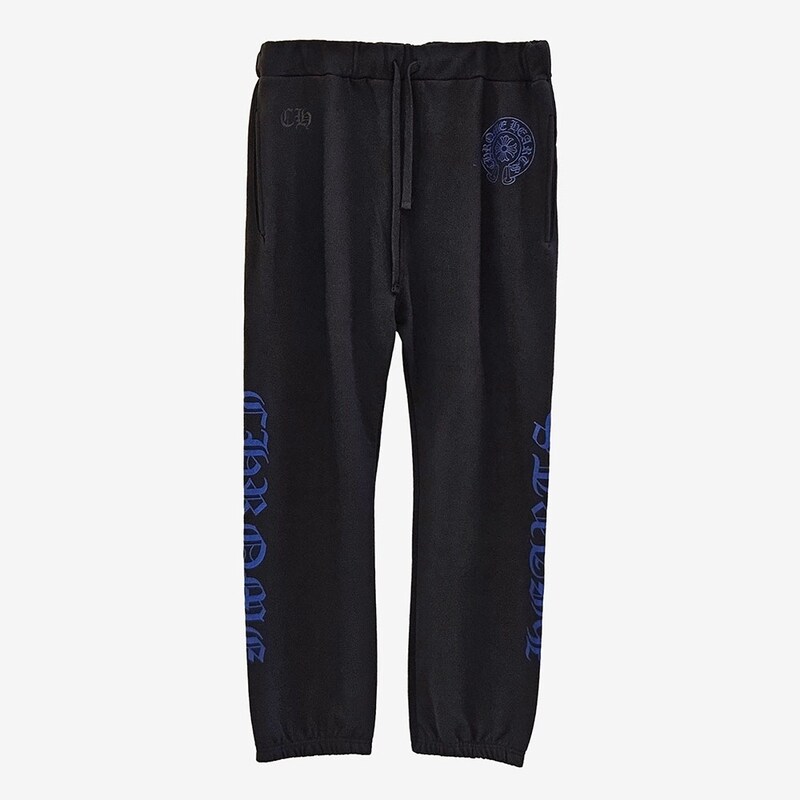 [어포드] [XXL] 미사용 크롬하츠 홀스슈 로고 스웨트팬츠 블루 블랙 6D968OQ6 - Chrome Hearts