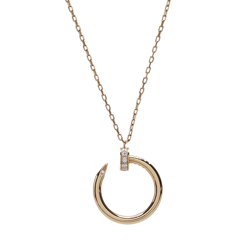 로즈 골드 18K 다이아 저스트 앵 끌루 목걸이 - Cartier