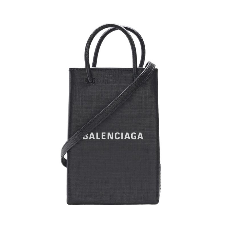 블랙 쇼핑 폰 홀더 크로스백 - Balenciaga