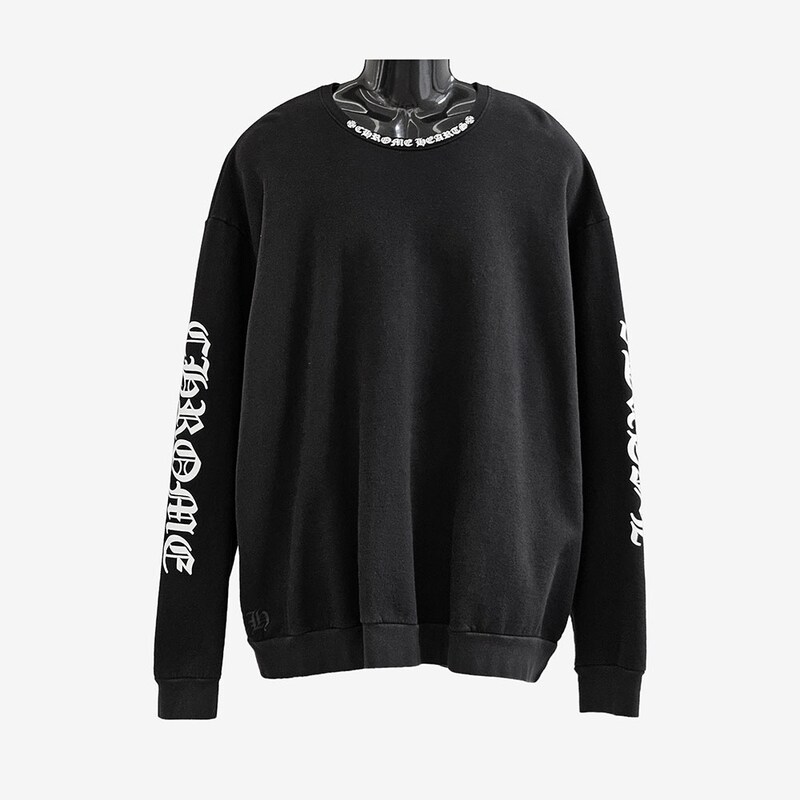 [어포드] 크롬하츠 넥 레터링 맨투맨 XXL 블랙 F4TWZLTH - Chrome Hearts