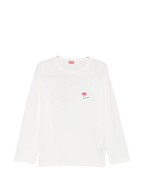 26FW 겐조 긴팔 티셔츠 FG6 2TL359 4SK 02 OFF WHITE DOM - Kenzo