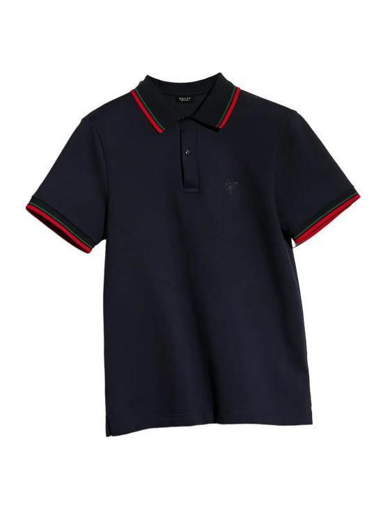 26FW 구찌 폴로 티셔츠 872471 XJHX6 4816 DARK BLUE DOM - Gucci