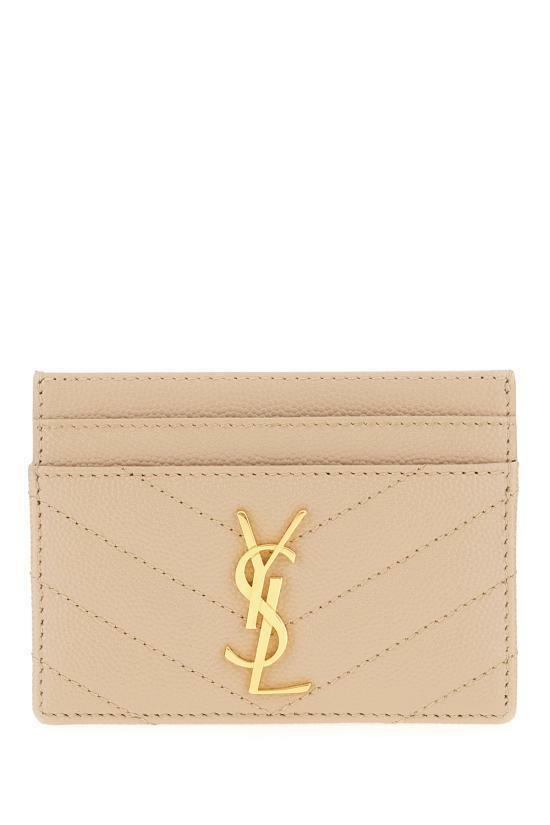 26FW 생로랑 카산드라 마틀라세 카드 케이스 423291 BOW01 2721 DARK BEIGE DOM - Saint Laurent