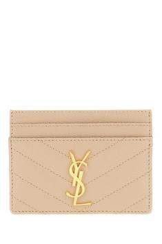 26FW 생로랑 카산드라 마틀라세 카드 케이스 423291 BOW01 2721 DARK BEIGE DOM 썸네일 1
