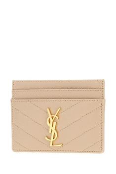 26FW 생로랑 카산드라 마틀라세 카드 케이스 423291 BOW01 2721 DARK BEIGE DOM 썸네일 2