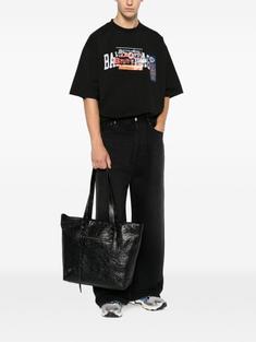 26FW 발렌시아가 반팔 티셔츠 764235 TUVS3 1000 BLACK DOM 썸네일 4