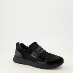 26FW 프라다 프랙스 메쉬 패브릭 및 가죽 하이브리드 로퍼 2DE163 3ZM0 F0002 BLACK DOM 썸네일 3