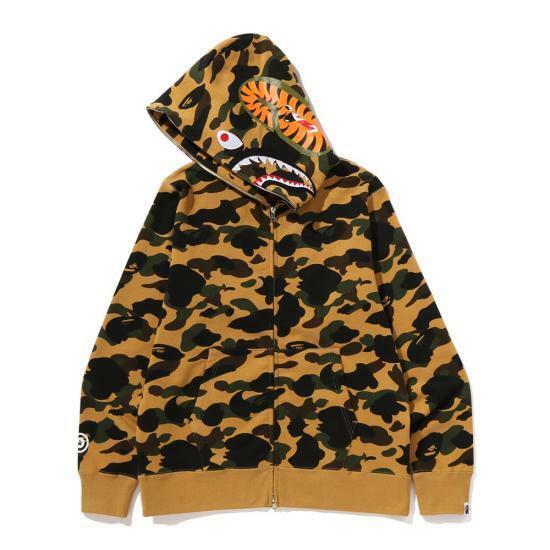 베이프 후드 티셔츠 001ZPM301007YEL YELLOW DOM - Bape