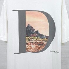 [럭스유] S / 디올 X 잭 케루악 D로고 한정판 반팔 티셔츠 293J696D0753 썸네일 4