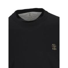 26FW 브루넬로 쿠치넬리 코튼 저지 크루넥 티셔츠 M0B138440 CZ178 BLACK DOM 썸네일 3