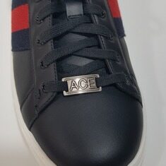 구찌 에이스 스니커즈 스퀘어 웹 블랙 레더 757892 8+ 썸네일 3
