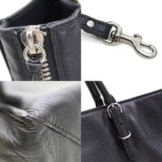 Balenciaga(발렌시아가) 370926 블랙 카프스킨 스몰 파피에르 A6 짚 어라운드 2WAY 썸네일 5