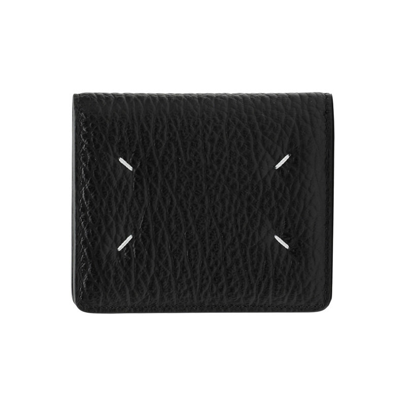 26FW 스티치 로고 코인 반지갑 블랙 S56UI0140 P4455 T8013 - Maison Margiela