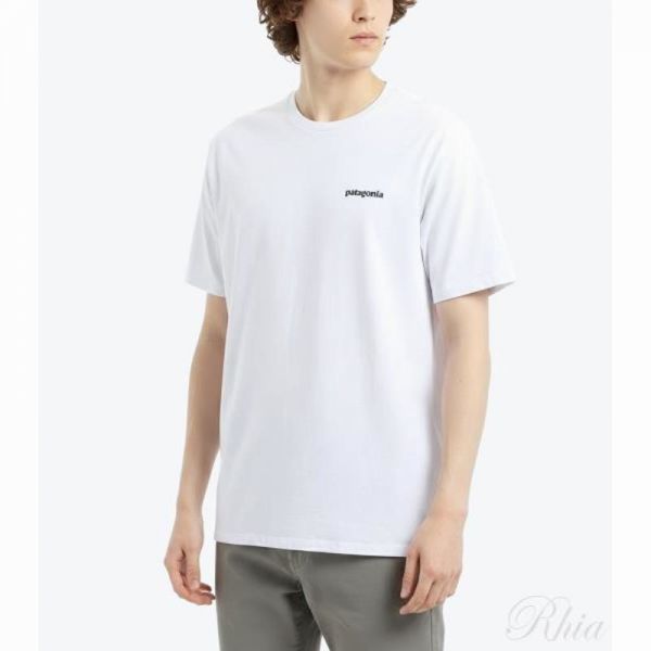 파타고니아 26SS M P 6 로고 리스폰시블 반팔 티셔츠 38504 WHI 맨 - Patagonia